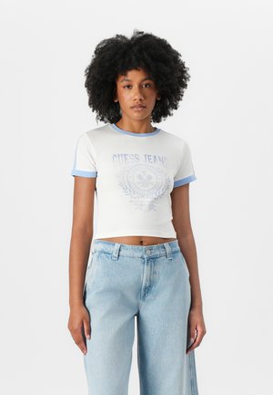 Guess Jeans BABY RACKET TEE - Print T-shirt - pure white