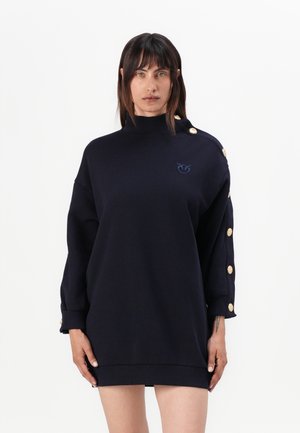 MUESLI MAXI MAGLIA FELPA CON BOTTONI IN METALLO - Vestito casual - blu tenebra