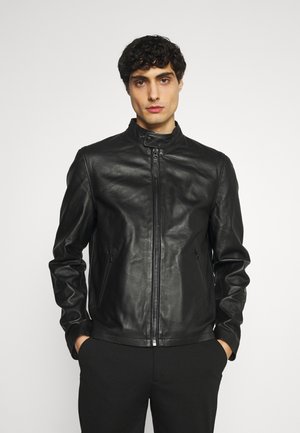 BIKER - Kožená bunda - black