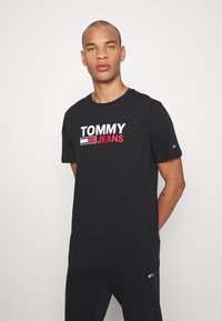 Tommy Jeans LOGO TEE - Print T-shirt - black