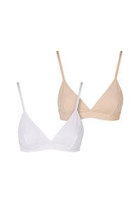 2-PACK - Triangel BH - white nude