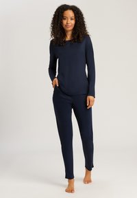 Hanro GRAND CENTRAL - Pyjamahousut/-shortsit - deep navy