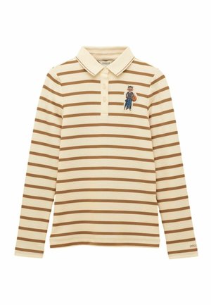 REGULAR FIT - FAIRFIELD LONG SLEEVE STRIPE  - Polo - jonty fox /tan cream