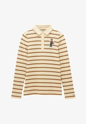 REGULAR FIT - FAIRFIELD LONG SLEEVE STRIPE - Polo marškinėliai - jonty fox /tan cream