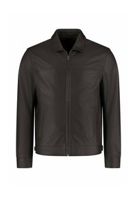 KENT - Leather jacket - chocolate brown
