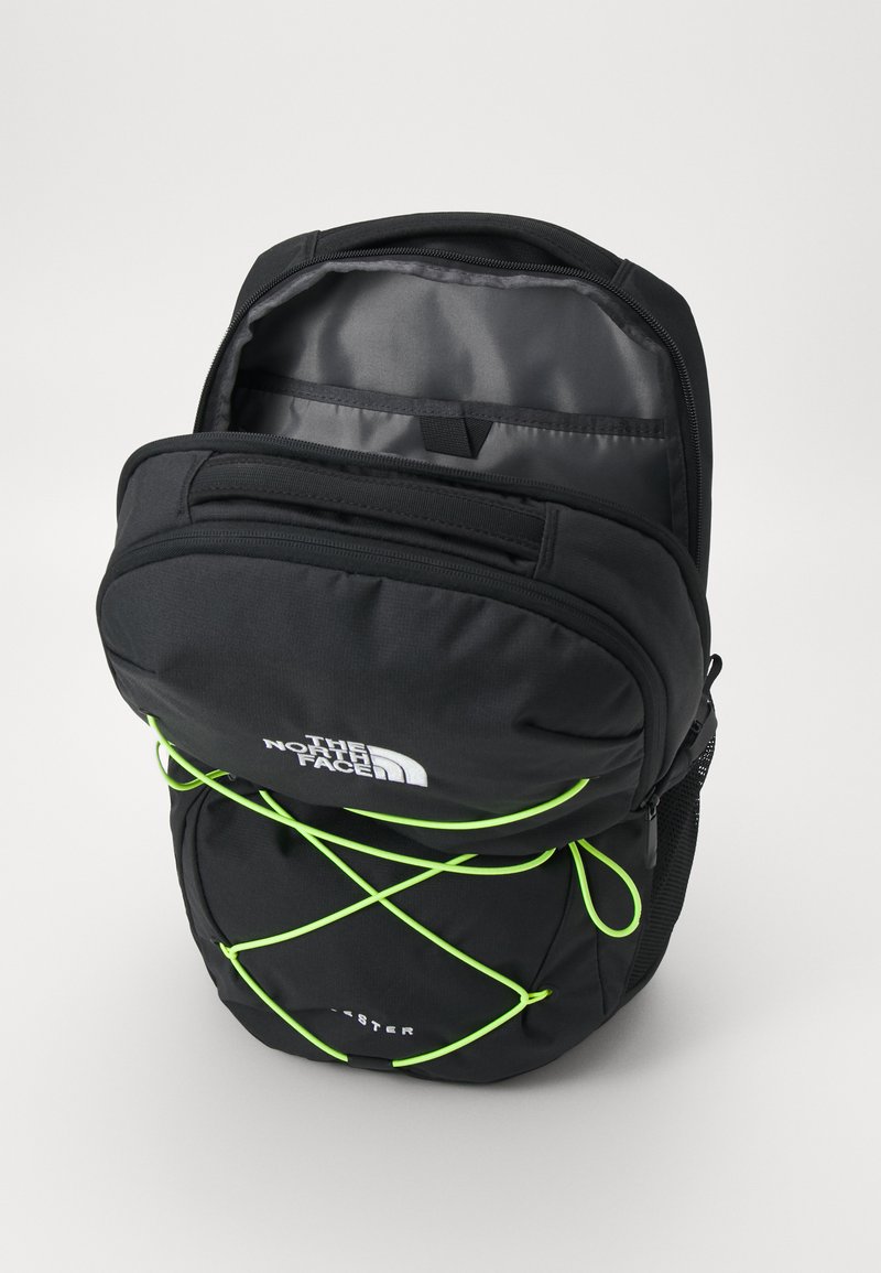 north face backpack black yellow blue neon The North Face JESTER UNISEX - Hiking rucksack - black heather/led  yellow/black