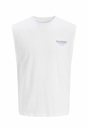 Jack & Jones, TANK TOP BACKPRINTET TANK TOP - Débardeur - bright white