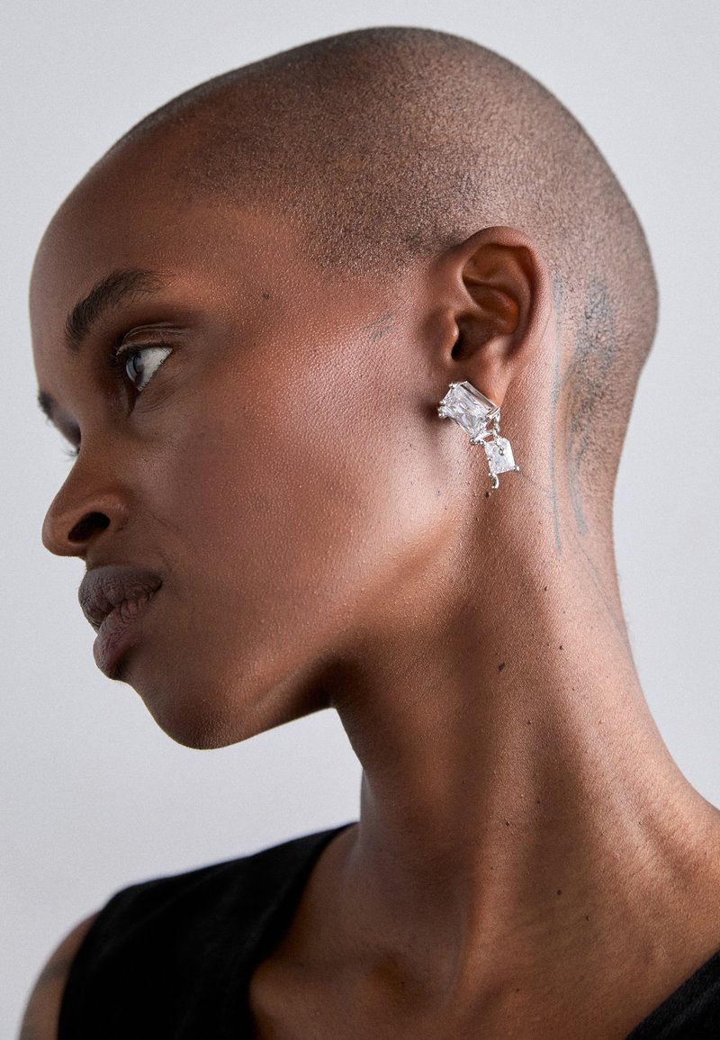 Maria Black ROPPONGI DROP EARRINGS - Uhani - silver coloured