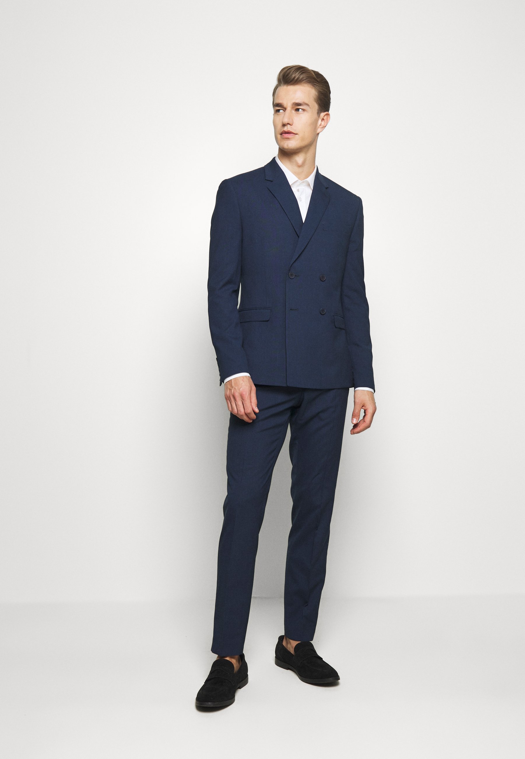 Isaac Dewhirst CHECK SUIT DOUBLE BREASTED Dress dark Isaac Dewhirst CHECK SUIT DOUBLE BREASTED - Dress - dark blue