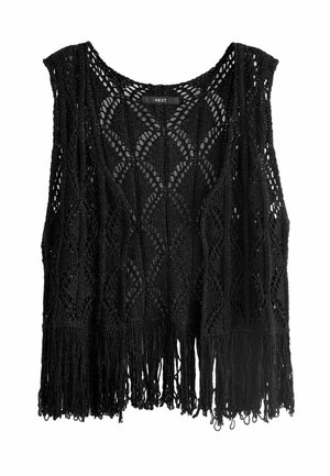 Next FRINGED REGULAR FIT - Weste - black sparkle