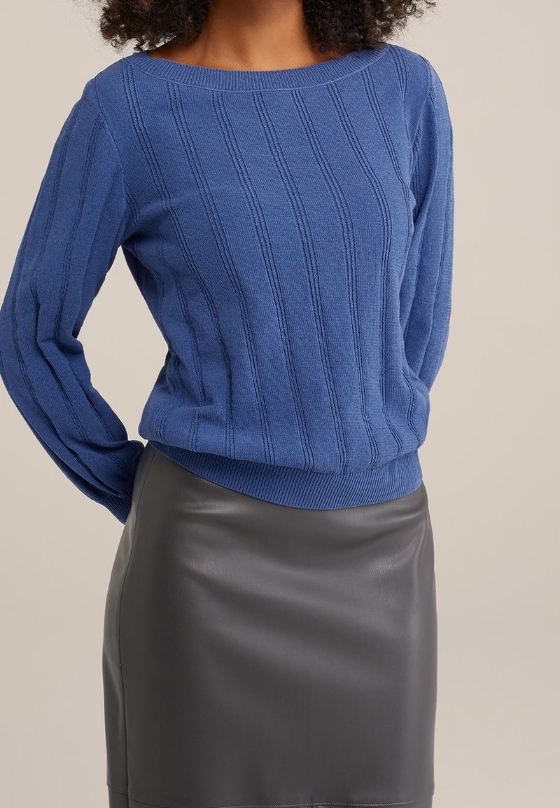 WE Fashion Stickad tröja - light blue