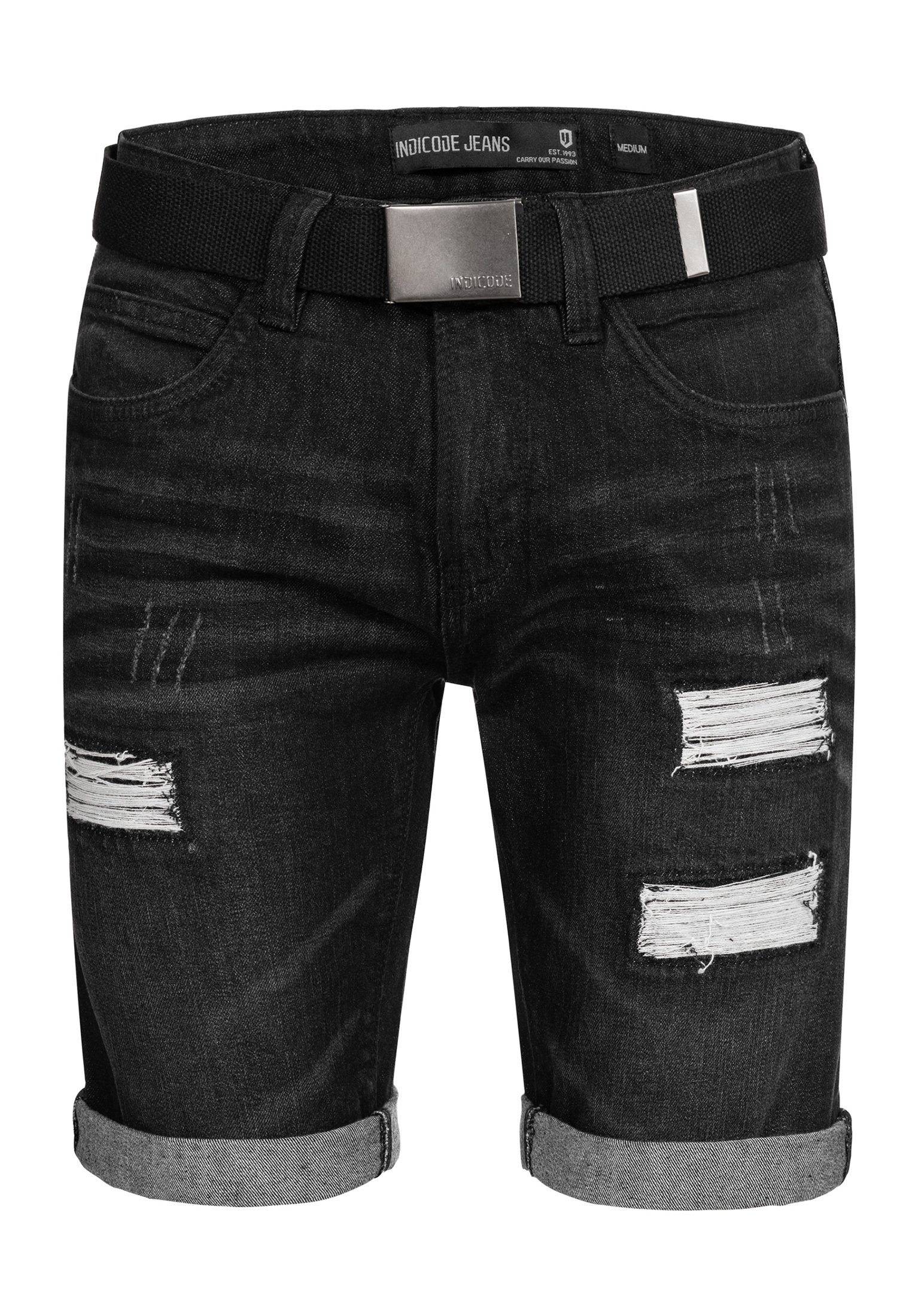 Bermuda heren korte broek met stretch Indicode Jeans amber
