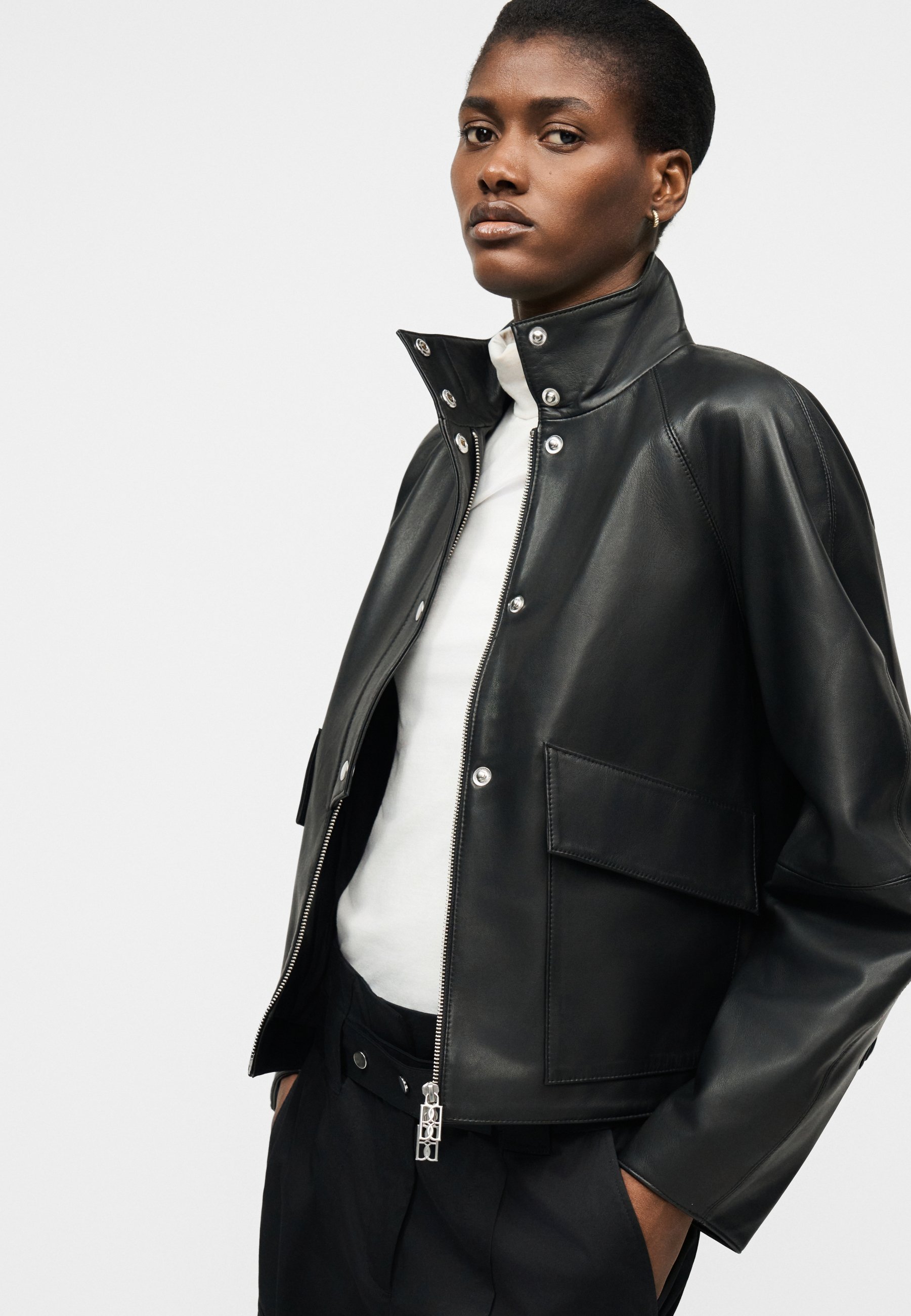 By Malene Birger SUZANNE - Leather jacket - black - Zalando