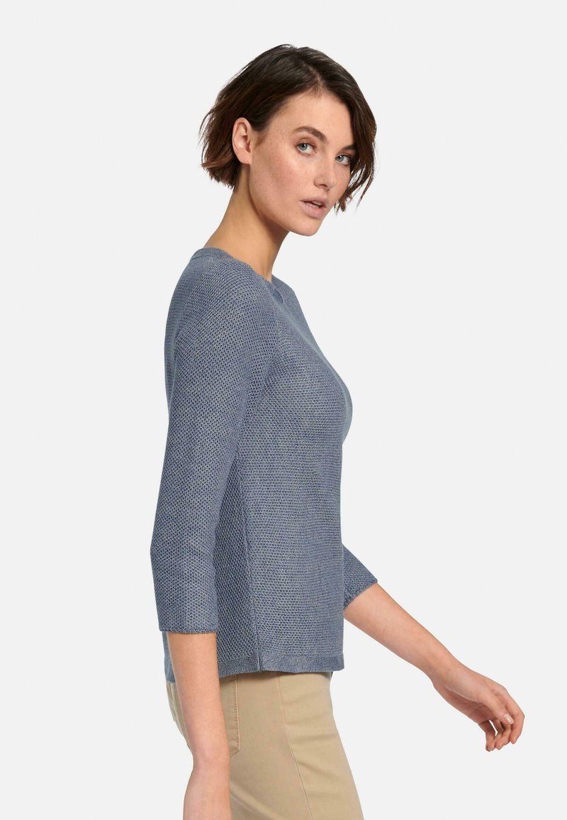Damen Strickjacken | PETER HAHN Strickpullover jeansblau ecru/blau - XZ27302 Damen Strickjacken | PETER HAHN Strickpullover jeansblau ecru/blau - XZ27302
