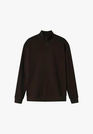 HALF-ZIP - Športni pulover - chocolate brown