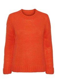 Pieces Stickad tröja - orange