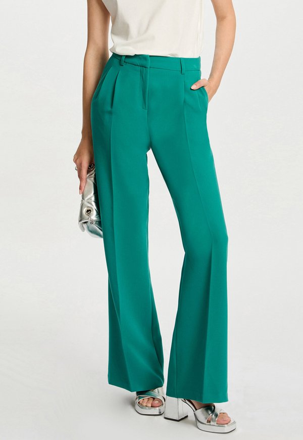 WIDE LEG WITH DARTS - Stoffhose - vert moyen