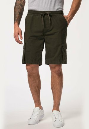 BERMUDA VINTAGE-LOOK ELASTIKBUND TASCHEN  - Jogginghose - dark olive