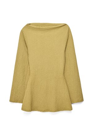 DRAPED STRUCTURED LONG SLEEVE - Pluus - green