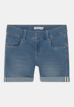 NKFSALLI - Džínové kraťasy - medium blue denim