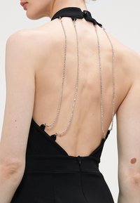 WAL G TALL LEILA HALTERNECK DIAMANTE MAXI - Žerzejové šaty - black