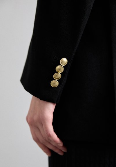 Victoria Beckham BUTTON DETAIL DOUBLE BREASTED - Īss mētelis - black