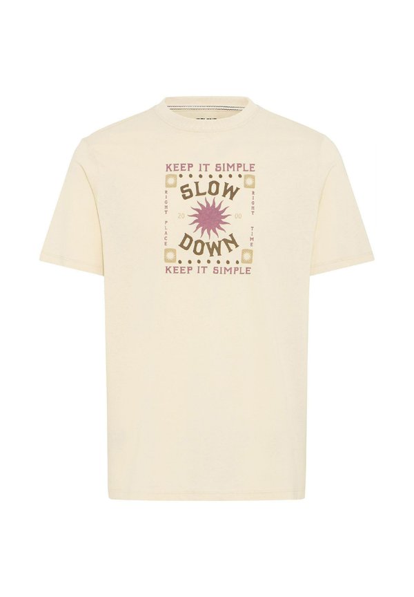 BHJOEY - Print T-shirt - bleached sand2