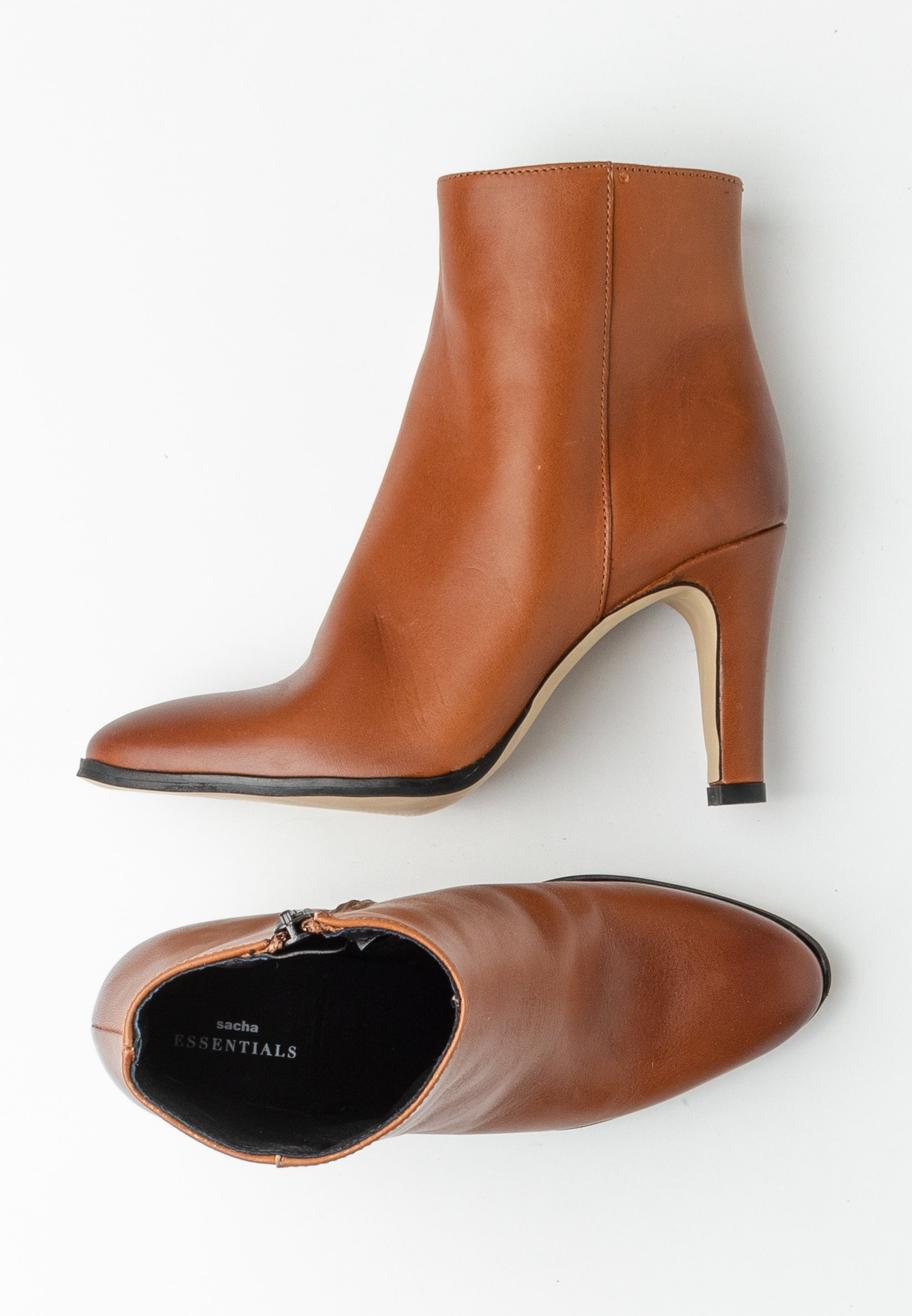 Leder Sacha Stiefeletten Sacha Stiefelette Brown/braun (Pre-owned