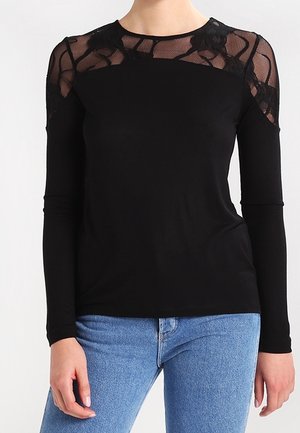 Langærmet T-shirt - black