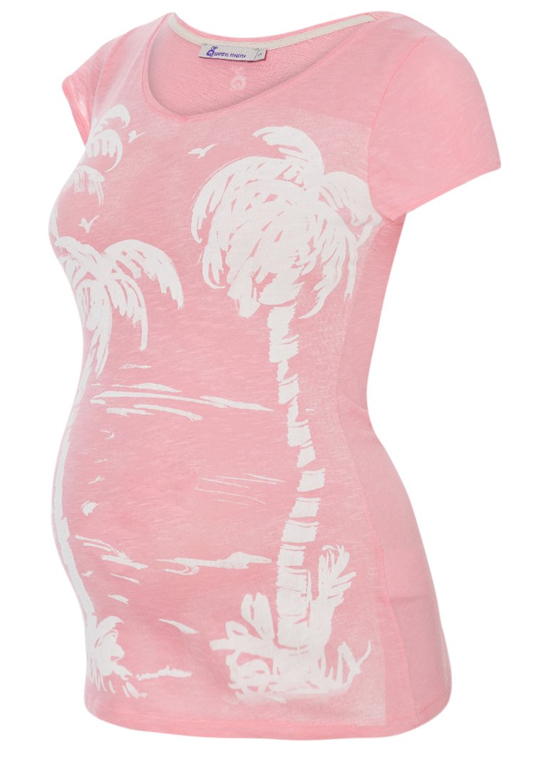Queen Mum T-shirt print roze