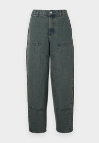 LEAH DOUBLE KNEE - Relaxed fit jeans - yellow tint wash