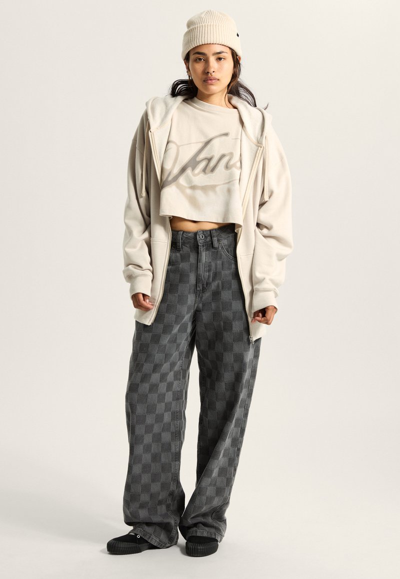 Vans EVERYDAY OVERSIZE - Mikina na zip - light beige