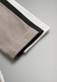 THE SET 3 PACK SWEETHEART NECKLINE - Ilgarankovis viršutinės dalies drabužis - black cream taupe brown
