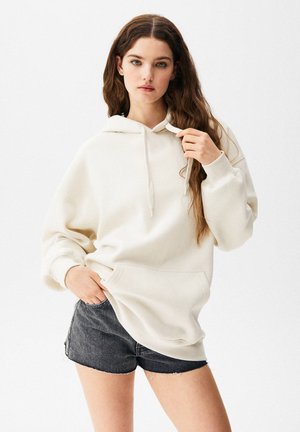 OVERSIZED - Pulover s kapuco - beige
