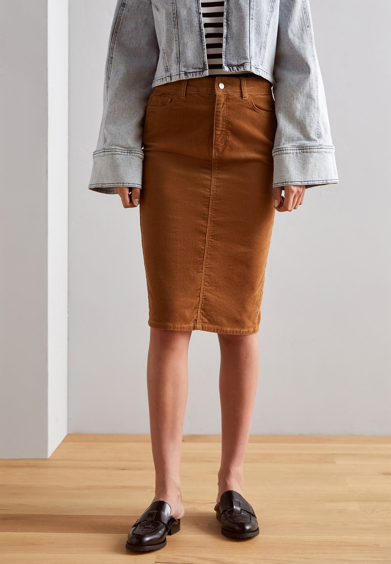 Jupe Cargo Esprit Femme - Taille 10, Marron, Coton, Genoux, Très Bon état