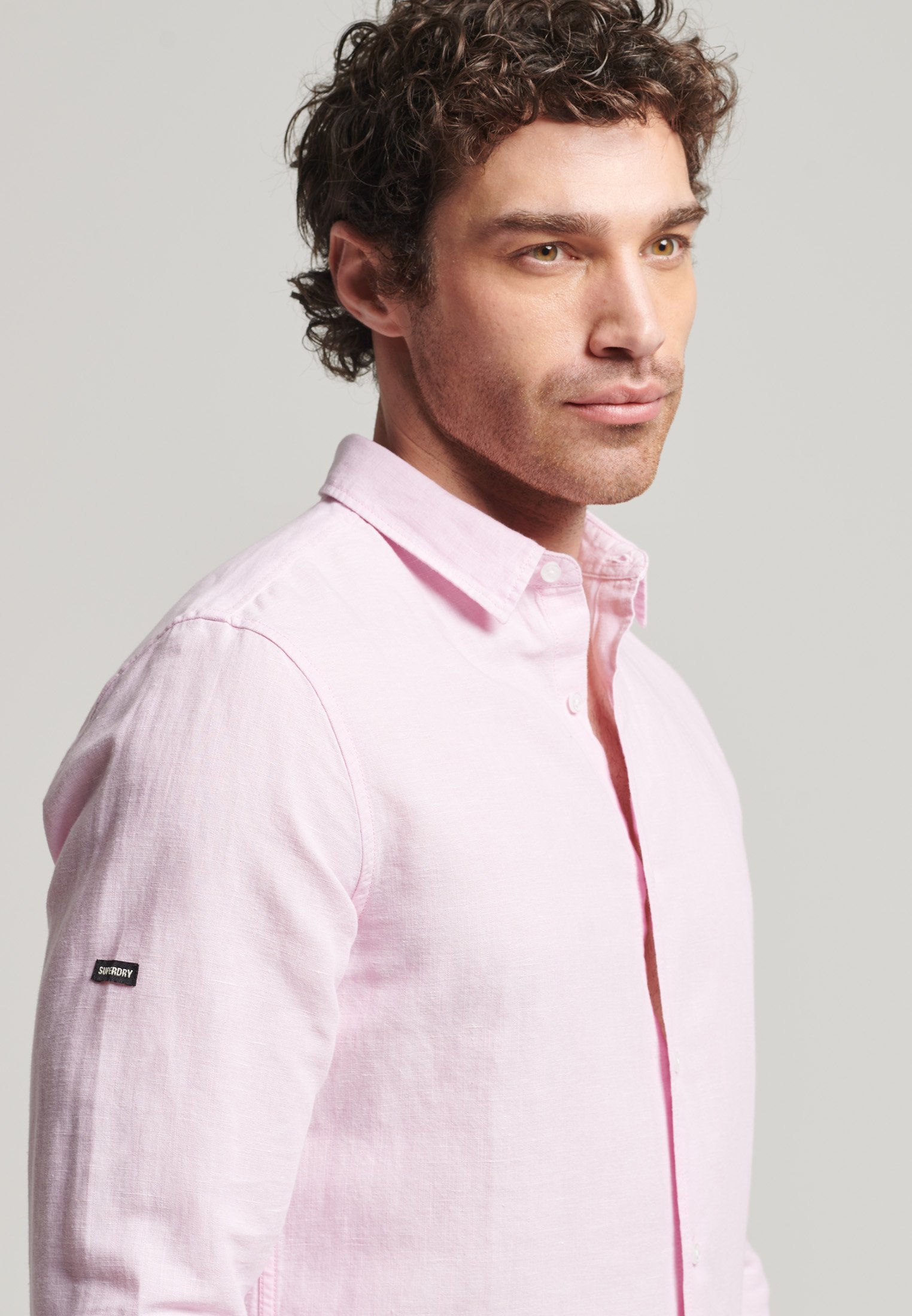 Superdry LONG SLEEVED - Overhemd - pastel lilac/donkerroze - Zalando.nl