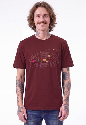 watapparel, SONNENSYSTEM UNISEX - T-shirt print - burgundy