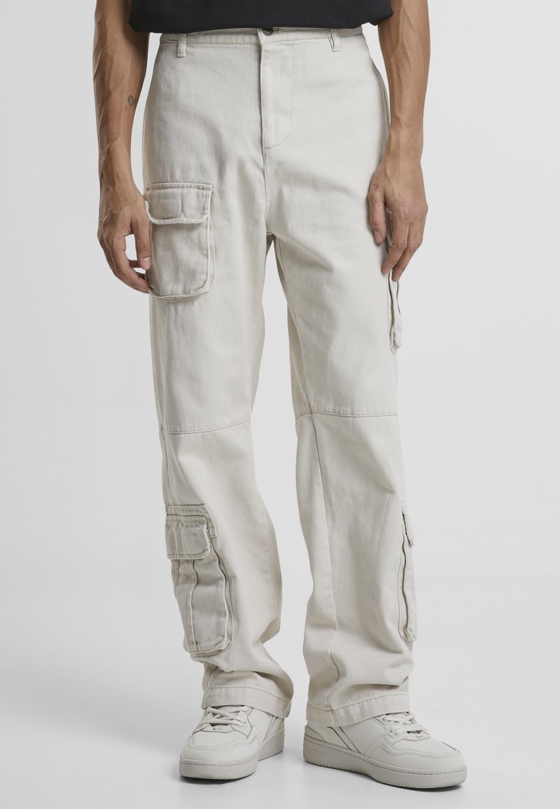 Karl Kani - WASHED MULTIPOCKET PANTS - Cargobukser - light sand, Forstør