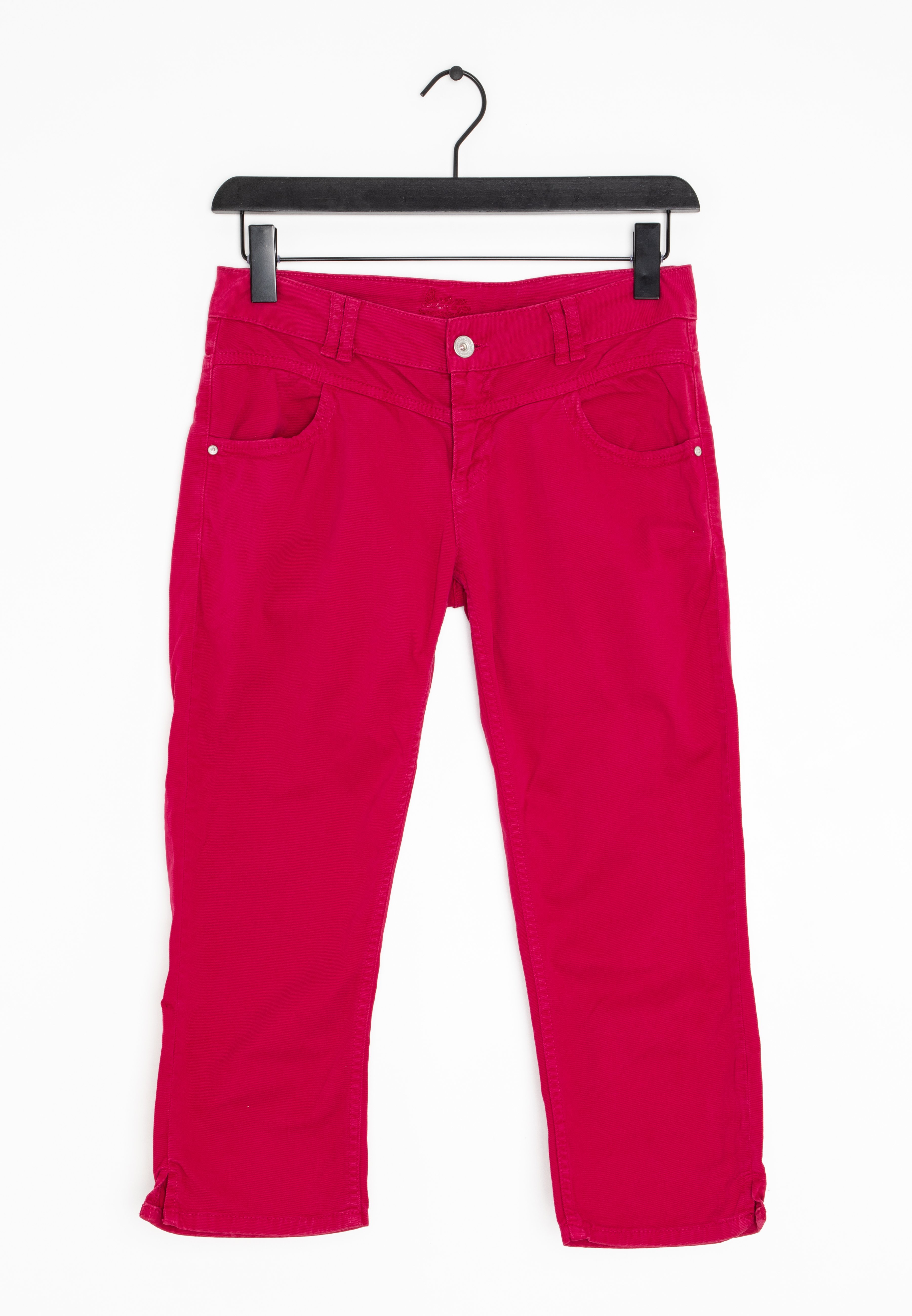 red shorts denim