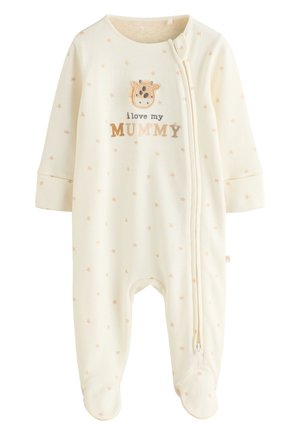REGULAR FIT I LOVE MY MUMMY TWO WAY ZIP  - Salopetă bebeluși - ecru