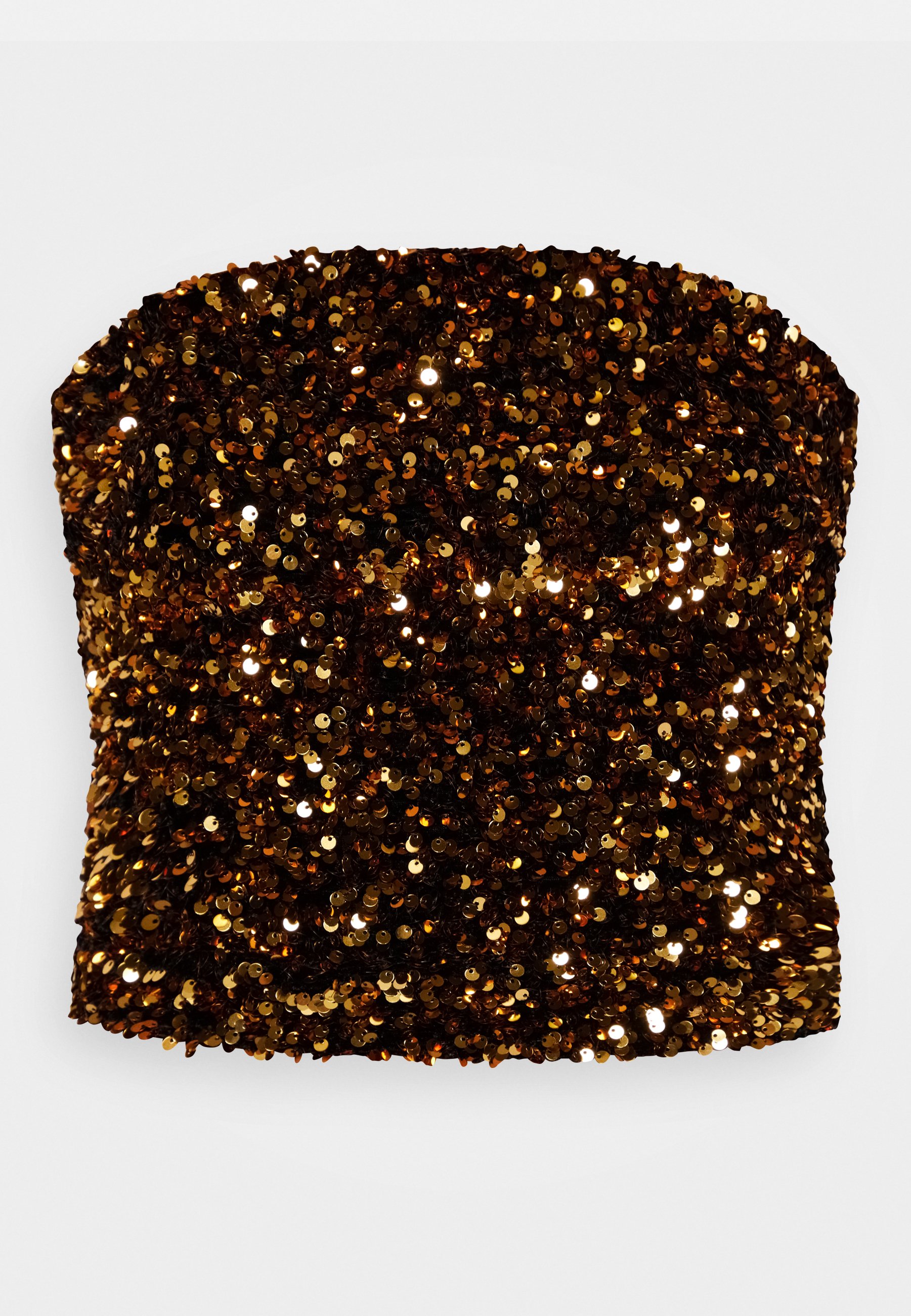 Gold black tube top