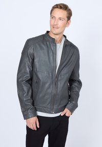 Mustang Leren jas - anthra