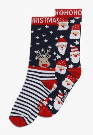 WEIHNACHTSMANN RENTIER 2 PACK - Socks - tinte
