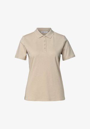Street One, KURZARM POLOSHIRT IN RIPPSTRUKTUR - Pikeepaita - cotton beige