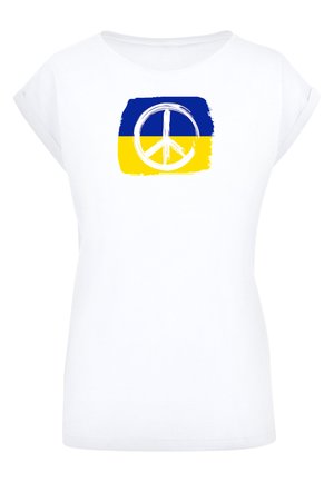 FLAG PEACE   - T-Shirt print - white