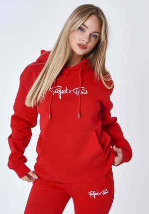 Felpa con cappuccio - rouge   blanc
