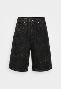 BIG UNISEX - Džinsiniai šortai - black acid wash