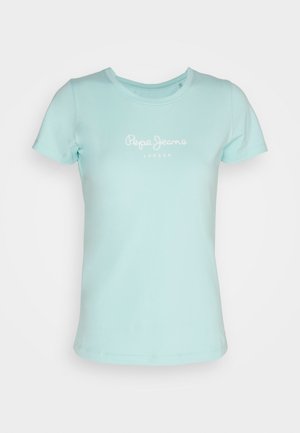 Svijetloplavi majica od pamuka, s okruglim izrezom i kratkim rukavima. "Pepe Jeans London" ispisan bijelim slovima sprijeda.