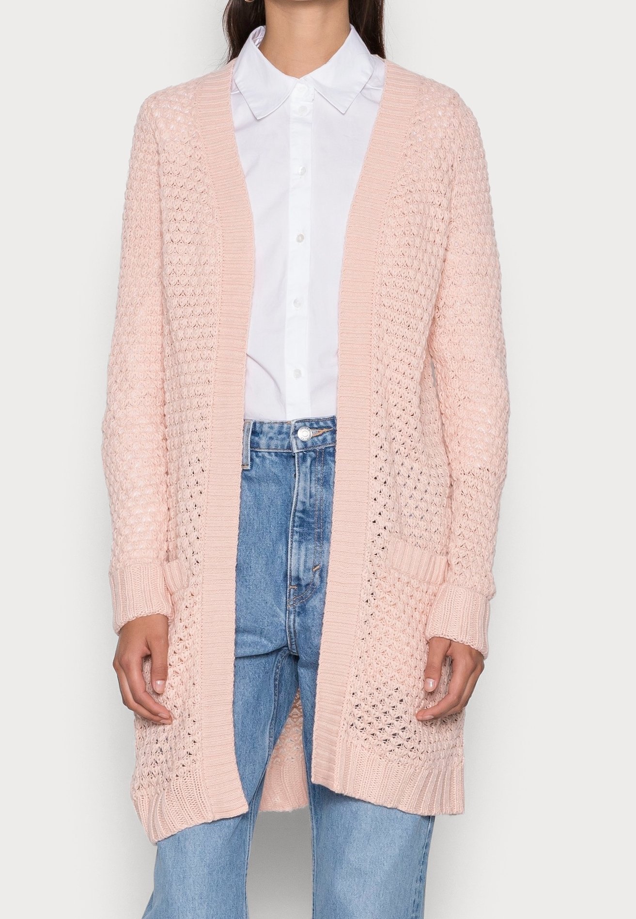 Pink Vero Moda Strickmantel Vero Moda Strickjacke Light Pink/rosa