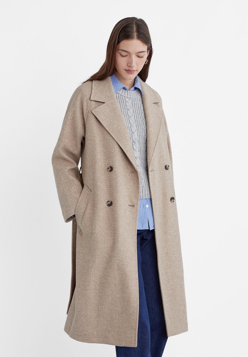 Stradivarius - LONG SOFT-TOUCH - Trenchcoat - light brown, Forstør